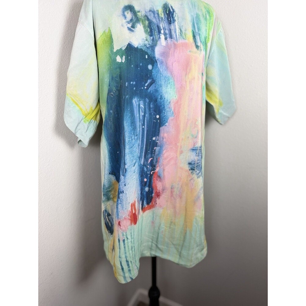 Maeve Anthropologie Silk Shift Dress Womens Small Abstract Print Short Sleeve - Picture 16 of 16